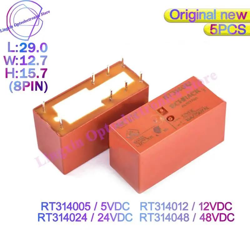 SPDT 1 Form C RT314 8PIN 16A 250VAC , 5V 12V 24V 48V DC 100%, RT314005 RT314012 RT314024 RT314048, Ʈ 5 